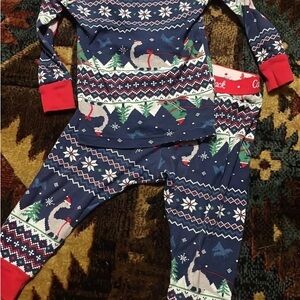 Festive Blue and Red Kids Pajamas